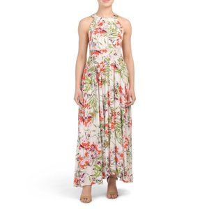 NWT ATL Orchid Maxi Dress open tie back